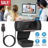 1080P USB Webcam Streaming USB Camera 170ertical Adjustment w/ Clip For PC Video Conferencing Gaming Facetime Broadcast