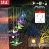 Solar LED Butterfly Wind Chimes Color Changing LED Butterfly String Light Patio Garden Decor
