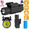 Tactical Pistol LED Flashlight Compact Weapon Rail Mount Flashlight Water-resistant LED Gun Lamp For Hunting Camping Outdoor Activities