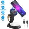 4 In 1 Magnetic Wireless Charging Station Dock Charger 15W Foldable Fast Charging Stand Fit for iPhone 13 12 Pro Pro Max Mini iWatch 7 6 5 4 3 2 1 Air
