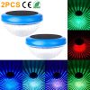 2Pcs Solar Powered Floating LED Light IP65 Waterproof Rechargeable Pool Lamps Gradient Multicolor Changing Outdoor Decortive Lights for Party Pool Pon
