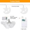 LED Star Moon IP43 Waterproof String Lights 2 Light Modes Battery Powered Decorative Light for Ramadan Christmas Wedding Party Home Patio Multi-color
