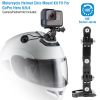 Motorcycle Helmet Chin Mount Kit Fit For GoPro Hero 6/5/4 Action Camera Mount Bracket Set w/ Safety Buckle Strap