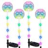 4Pcs Solar Powered Dandelion Garden Lights IP65 Waterproof Landscape Decorative Stake Lamp Lawn Lights For Yard Driveway Walkway Patio