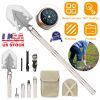 Military Folding Shovel Multifunctional Survival Emergency Spade Tactical Multi Tool For Outdoor Camping Hiking Backpacking w/ Compass