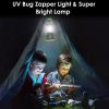 2 In 1 Electric UV Mosquito Killer Lamp with Night Light Fly Bug Zapper Pest Insect Control Light Trap Catcher Camping Lantern Outdoor Indoor