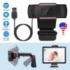 1080P USB Webcam Streaming USB Camera 170ertical Adjustment w/ Clip For PC Video Conferencing Gaming Facetime Broadcast