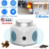 360ltrasonic Mice Repellent Indoor Rodent Repeller Mice Rat Squirrel Rodent Chaser with 3 Modes 9 Strobe Lights for Kitchen Living Room Attic Basem