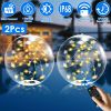 2Pcs Floating Pool Lights 14in Solar Powered Pool Balls IP68 Waterproof Inflatable/ol Decoration Lights with Remote Control 3 Light Modes Timer Adju