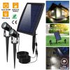 Twin Solar Spotlight Outdoor Light Sensor Lamps Wall Lawn Garden Pathway Waterproof