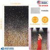 5x7FT Glitter Photo Backdrop Gradual Glitter Black Gold Bokeh Spots Photography Background for Studio Birthday Party Events Decoration