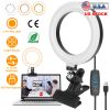 6.3in LED Ring Light for Laptop with Clip USB Powered Selfie Desk Dimmable Light 3 Light Modes Ring Fill Light for Live Stream Make up Photography