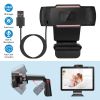 1080P USB Webcam Streaming USB Camera 170ertical Adjustment w/ Clip For PC Video Conferencing Gaming Facetime Broadcast