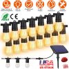 48FT Solar String Light Hanging 15 Vintage Edison Bulbs for Patio Party Yard Garden Wedding Decor 4 Light Modes IP65 Waterproof