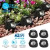 4Packs Solar Rock Lights Outdoor Solar Garden Lights IP44 Water-Resistant Stone Spotlight Lawn Landscape Lamps for Pathway Driveway Walkway