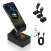 4 In 1 Foldable Wireless Speaker Phone Stand With Power Bank 360¯tatable Stand Wireless 5.3 Speaker 5000mAh Battery RGB Light for Phones iPads