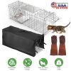 31x12x11olding Live Animal Trap Cage With Waterproof Cover And Gloves Humane Easy To Catch And Release Trap For Stray Cats Raccoons Squirrel Skunk