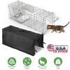 31x12x11eavy Duty Folding Live Animal Trap Cage With Waterproof Cover Humane Easy To Catch And Release Trap For Stray Cats Raccoons Squirrel Skunk