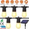 48FT Solar String Light Hanging 15 Vintage Edison Bulbs for Patio Party Yard Garden Wedding Decor 4 Light Modes IP65 Waterproof