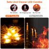 6 Packs Flameless Taper Candles 9.8in Electric LED Candles Warm White w/ 4 Light Modes Remote Control Timer Removable Candlesticks