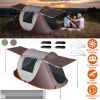 3-4 Person Pop Up Tent Automatic Setup Camping Tent Waterproof Instantåtup Tent with 4 Tent Poles 2 Mosquito Net Windows Carrying Bag for Hiking Cli