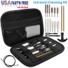 Universal Gun Cleaning Kit AK47 Pistol Cleaner Set with 39.3in Flex Cable Brass Rods Cleaning Mops Brush for Rifle Shotgun 22/27/30/38/40/45 Cal.