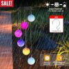 Solar Powered LED Ball Wind Chimes Color Changing LED String Light Patio Garden Decor