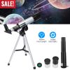 Refractive 90X Astronomical Monocular Telescope for Kids and Lunar Beginners for HD Viewing Space Star Moon Tripod 2 Eyepieces