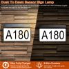 Solar Powered House Numbers LED Light Dusk To Dawn Address Plaque Sign Waterproof Wall Mount Number Plate Lamp for House Yard Garden Street Mailbox