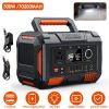 300W Portable Power Station 70200mAh AC Car Solar Generator Backup Energy Storage Battery for Outdoor Camping Travel Emergency Support Wireless Chargi