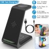 15W 3 in 1 Wireless Charger Dock Fast Charging Station Stand Holder Fit for iPhone 13/12/11/XS Apple Watch Series 7/6/5/4/3/2/1 AirPods 2 AirPods Pro