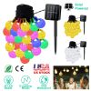 Globe String Solar Lights 30 Ball LED Fairy Solar Lamps 8 Lighting Modes IP65 Waterproof Decorative Lamp w/ Stake Garden Lawn Flower Trees Patio Garde