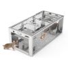 2Pack 11.81x5.63x4.45In 2-Door Humane Rat Trap Automatic Continuous Mouse Trap Reusable Galvanized Iron Live Animal Cage