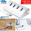 4 Ports USB3.0 Hub 5Gbps USB3.0 Aluminum Expansion Hub Splitter File Video Date Reader Transmission For U Disk Flash Drive Mouse Digital Camera
