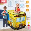 Kids Play Tent Foldable Pop Up Ice Cream Bus Tent Portable Children Baby Play House W/ Carry Bag For Indoor Outdoor Use