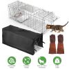 31x12x11olding Live Animal Trap Cage With Waterproof Cover And Gloves Humane Easy To Catch And Release Trap For Stray Cats Raccoons Squirrel Skunk