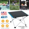 Folding Camping Table Aluminum Alloy Portable Desk Collapsible Outdoor Lightweight Picnic Table w/ Carry Bag For Camping Beach Backpacking Fishing Tra