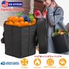 Collapsible Grocery Cooler Bag 3 Gallon Insulated Food Container Seat Combo for Camping Picnic Shopping