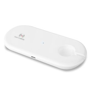 2-in-1 10W Qi Wireless Charger Fast Charger Phone Smartwatch Charging Pad