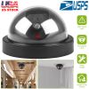 Fake Security Camera Dome Dummy Camera w/ Realistic Looking Flash LED Lights Simulated Surveillance Security for Home Shop Factory