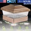Solar Post Lights Garden Post Cap Light Solar LED Night Light White LED Lighting for 5x5 Inch Wood Post Fence Deck Patio-Copper
