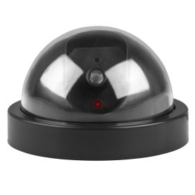 Fake Security Camera Dome Dummy Camera w/ Realistic Looking Flash LED Lights Simulated Surveillance Security for Home Shop Factory