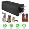 31x12x11olding Live Animal Trap Cage With Waterproof Cover And Gloves Humane Easy To Catch And Release Trap For Stray Cats Raccoons Squirrel Skunk