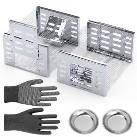 2Pcs Humane Rat Trap Catch and Release Live Mouse Cage Traps with Automatic Continuous Cycle Trapping for Chipmunk Rodent Mouse Small Animals