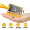 20000mAh Transparent Power Bank Portable Mini Phone Charger External Battery Pack with 3 Inbuilt Cables 4 Light Modes Digital Display Handle