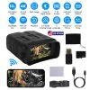 Night Vision Goggles 4K Full-Color BinocularspX¯om with 2624ft Viewing Range 3\'\' Screen 64G MMC Card WIFI APP Control Save Photo and Video for C