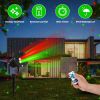 Outdoor Laser Projector Light Red and Green Projection Light with 3 Modes 12 Speeds 6Hrs Timer IP44 Waterproof Firefly Landscape Light for Christmas H