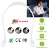 Neck Reading Light Rechargeable Book Bed Lamp w/ 3 Lighting Modes 2 Flexible Long Arms For Reading Knitting Camping Repairing