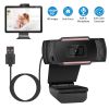 1080P USB Webcam Streaming USB Camera 170ertical Adjustment w/ Clip For PC Video Conferencing Gaming Facetime Broadcast