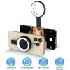 Magnetic Selfie Phone Light Portable Phone Fill Light LED Phone Ring Light with 6 Lighting Modes 180lip Sticky Metal Ring for Photography Video Con